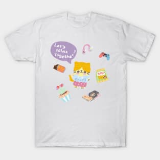 Riraku-chan the Relaxing kitten's Favourite Things T-Shirt